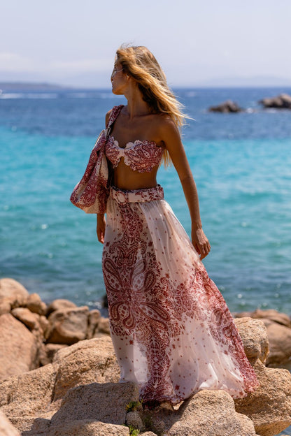 Skirt Menorca Paisley Cherry