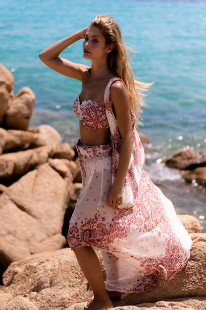 Skirt Menorca Paisley Cherry