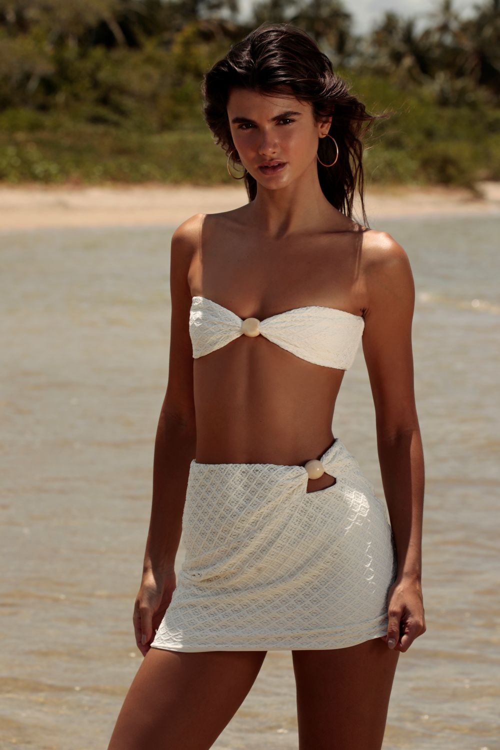 Skirt Milagres Crochet Off White