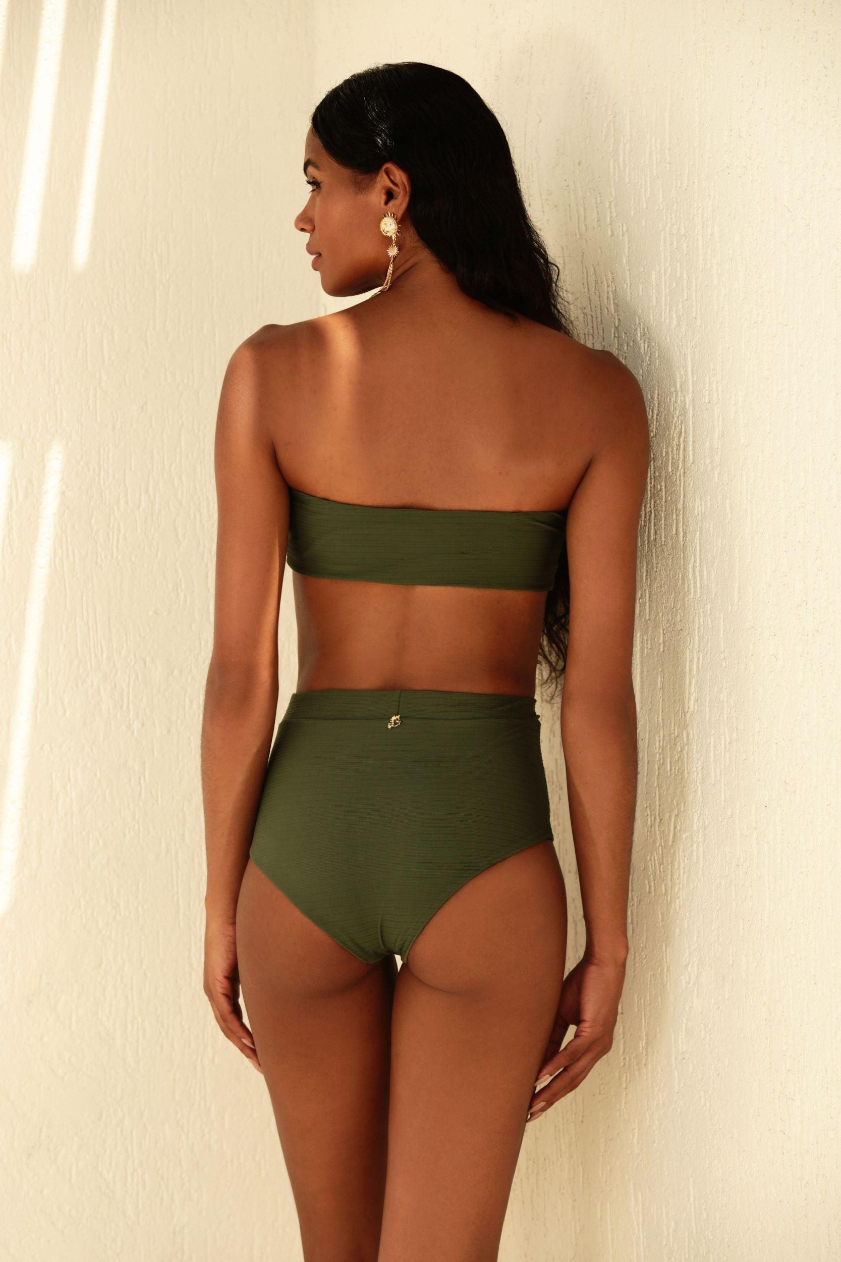 Basic Olive Bikini Top