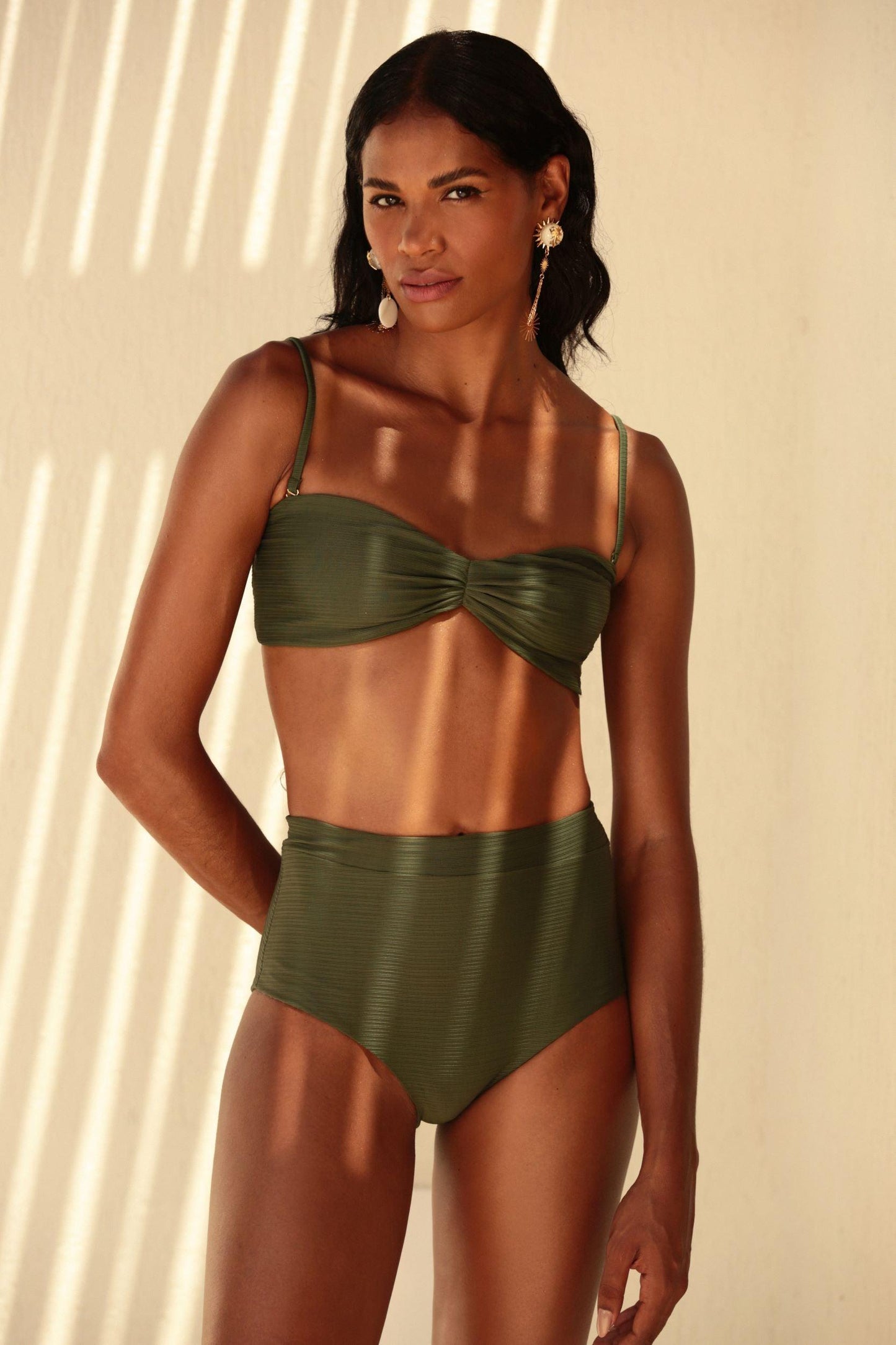 Basic Olive Bikini Top