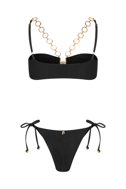 Serena Black Crochet Bikini Bottom